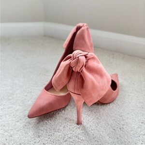 SHUTZ Pink Suede Stiletto Heels